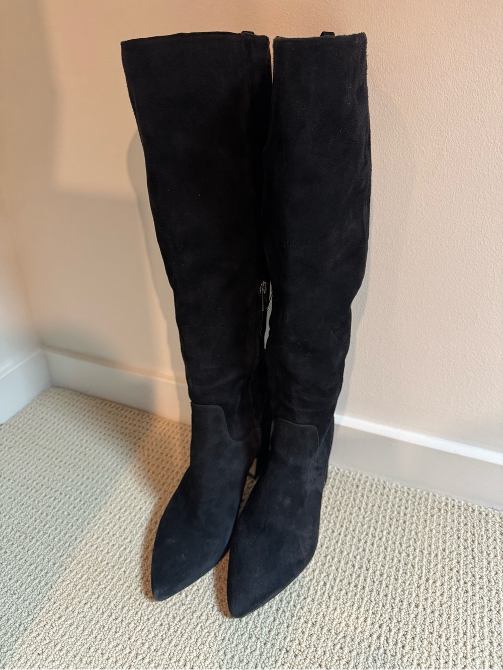 Sam Edelman Black  tall suede boots